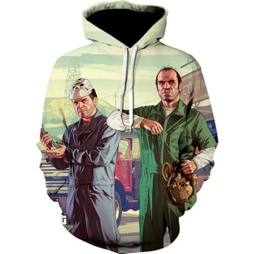 3D Printed Hoodies Hot Sale Women/Men Fashion Sweatshirts Grand Theft Auto Casual jackets plus size 6xl Customized Tracksuits