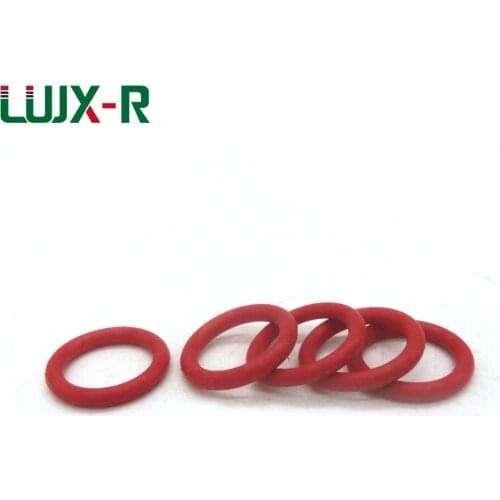 LUJX-R 2mm Red O Ring Seal Silicon VMQ O-Ring OD 6/8/9/10/12/13/15/16/18mm O-Ring Sealing Washer Silicone Gasket Watertightness
