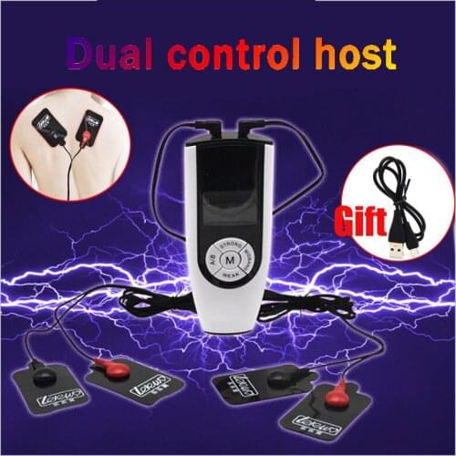 USB Charging Host,BDSM Electro Shock Sex Nipple Paste Pads,Breast Stimulate Massage Pads,Medical Themed Sex Toys For Woman Man