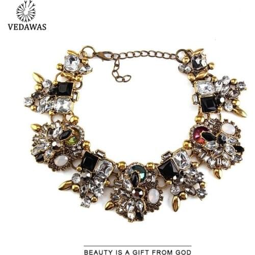 Vedawas Vintage Acrylic Colorful Bracelets Bngles for Women Trendy Luxury Charm Bracelets Accessories Jewelry Wedding Party Show