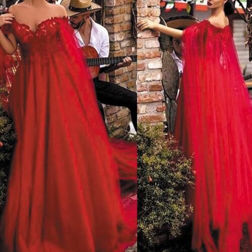 SuperKimJo Robe De Bal Femme Longue Dubai Caftan Lace Applique Prom Dresses 2021 Red Muslim Prom Gown Vestidos De Gala