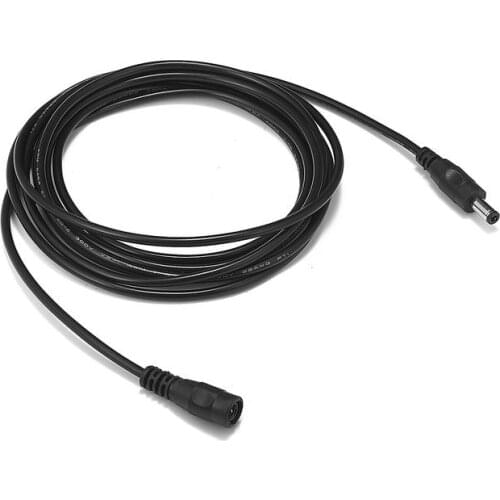 DC 5V 12V 24V 3A Power Adapter Extension Cable 5.5mm x 2.5mm Jack Plug Connector Power Cable 3m 10ft Wires For Car Charger