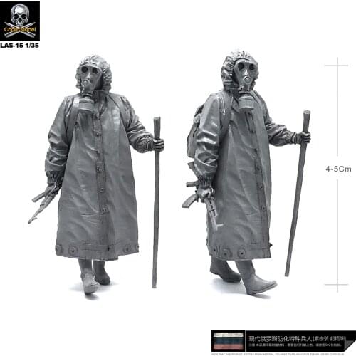 1/35 Resin Kits Russian Biochemical Force 2 Resin Soldier Model Self-assembled Las-15