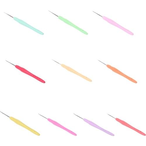1PC Metal Knitting Needles Crochet Hooks Tool With Ergonomic Grips 0.5-2.75mm