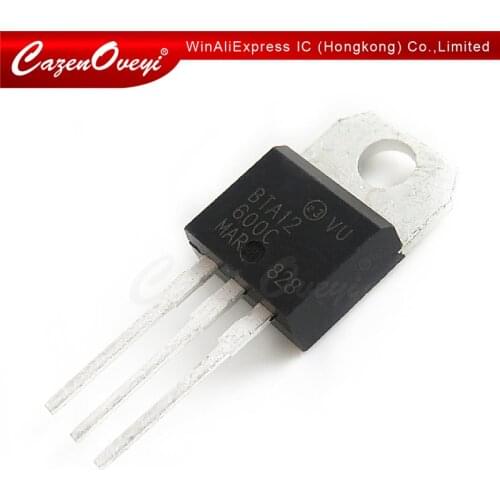 10pcs/lot BTA12-600C BTA12-600 BTA12 Triacs 12 Amp 600 Volt TO-220 In Stock