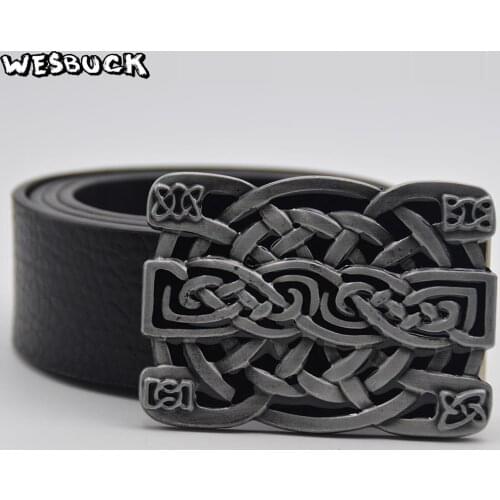 5 PCS MOQ WesBuck Brand Celti Belt c Buckles for Man Women Gray Western Buckles Metal Cowboy Cowgirls Fivela Belt Gespen
