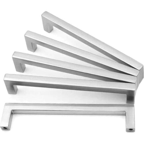 5Pcs Kitchen Cabinet Handles Hardware Stainless Steel Cabinet Door Handles, 5in Hole Centers Pulls for Dresser Drawers