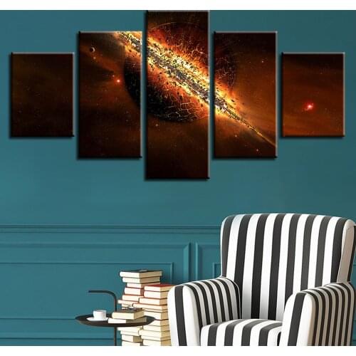 Abstract cracked planet 5pcs Modern Home Wall Decor CanvasPicture Art HD Print Painting On Canvas for Living Room