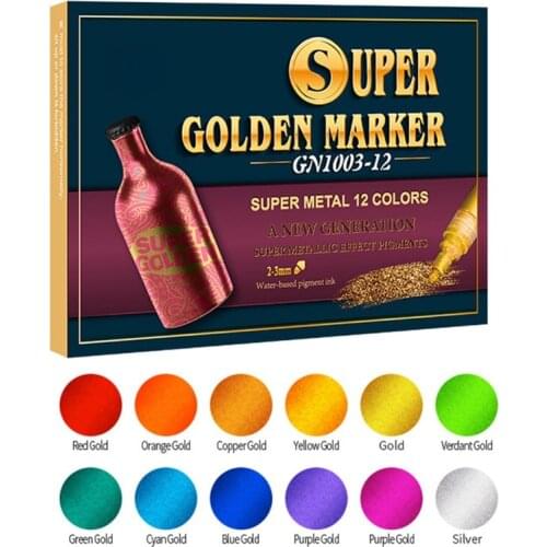 39XC Acrylic Marker Silver Paint Pen Great Gloss High Saturation for Various Surface
