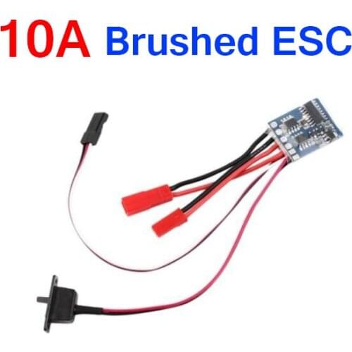 Free Shipping 10A Two-way Brushed ESC with/without brake for 1/16 1/18 1/24 RC Car/boat/Tank models
