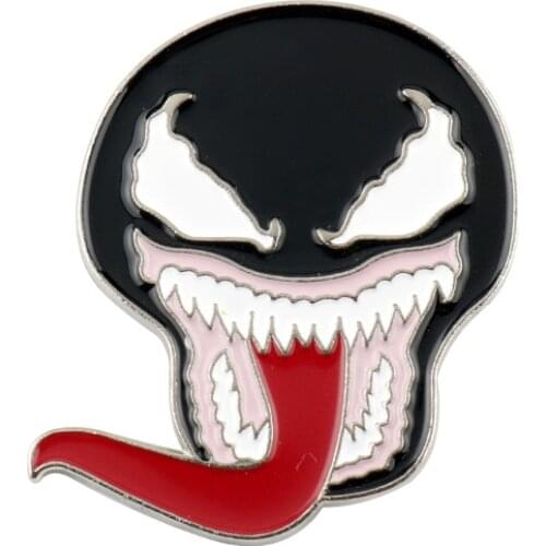 Horror Mask-Shaped Brooch Enamel Pin Men Women Movie Jewelry Mask Brooches&Pins Shirt lapel pin