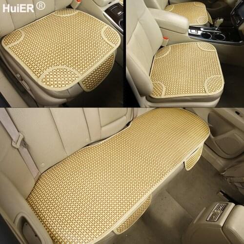 HuiER Summer Car Seat Cushions 2 Colors Breathable Cool Universal Car Seat Covers 3-Piece Set Auto Seat Protector Accessories