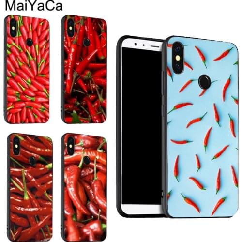 Red Pepper Pattern For POCO X3 F2 Case For Redmi Note 9 Pro 8 7 8T 9S 9A 9C For Mi Note 10 Lite 9T A3 Coque