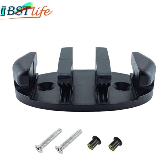 Black Nylon Plastic Marine Zig Zag Anchor Trolley Cleat Rope Device Kayaks Canoes Boats Decks Replacement Rowing Accessories
