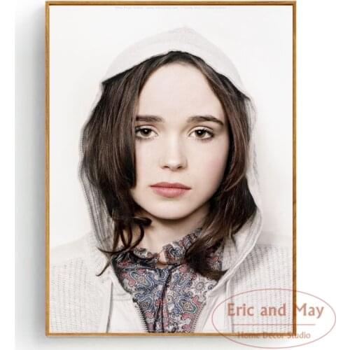 Ellen Page Canvas Painting Posters And Prints Wall Pictures For Living Room Vintage Poster Decorative Home Decor Obrazy