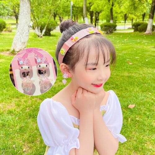 Beautiful cartoon childrens ear clip anti-pain no pierced girls earrings princess fake earrings baby earrings