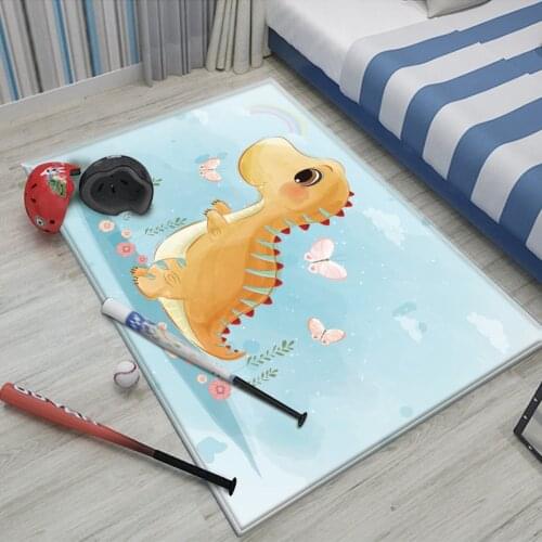 Children Rug baby flannel Children durable carpet Drop shipping Non-slip Floor Cute Blue Dolphin Moon Pattern Kids play carpet