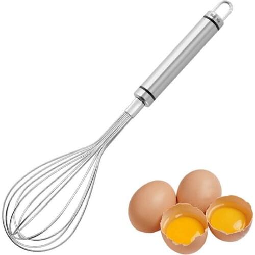 Kapmore 1pc Egg Whisk Stainless Steel Manual Whisk Wire Whisk For Kitchen DIY Baking Tools Accessories Egg Tools