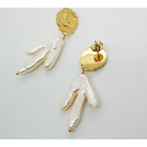 Favorite Pearl Unique Chicken Feet Baroque Pearl Earring 925 Sterling Silver Gold Color Handmade Delicate Jewelry For Women Gift