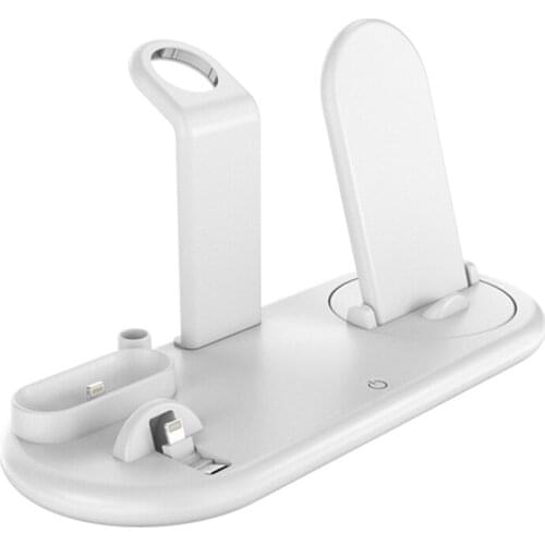 Mutifunction Qi Fast 10W 7 in 1 Rotatable Wireless Charger Mobile Stand Lamp for Apple Pencil for AirPods AirPro for Apple Watch