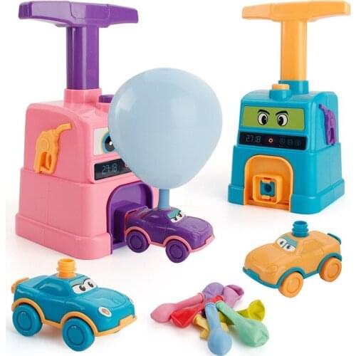 Cartoon Inertial Power Balloon Car Air Inertial Stem Science Puzzle Fun Kids Educational Toy Inertial Inflate for Children Gift