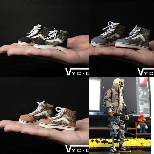 1/6 Scale Mens Classic Canvas Sports Casual Sneakers Soldier Doll Hollow Shoes in Stock for 12" Action Figure Doll Toy