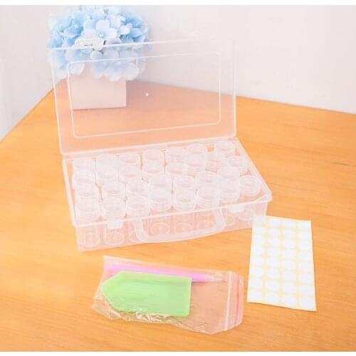 Plastic Bead Storage Bottles Set Diamond Painting Organizer Box Embroidery Storage Boxes for DIY Art Craft Jewelry