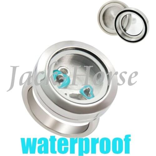 New arrival stainless steel waterproof screw locket ring! 20mm floating memory charm locket ring jewelry