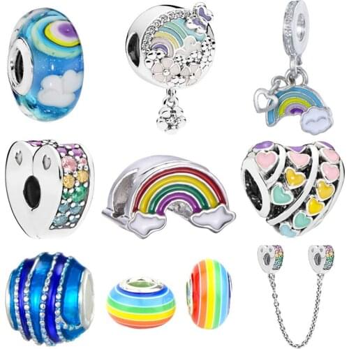 Octbyna Fashion Charm Bracelet DIY Pendant Bead Fits Pandora Bracelet Necklace For Women Lovers Multi-style Jewelry Making Gifts