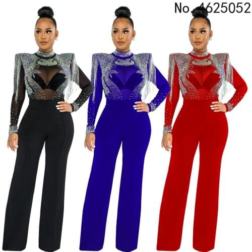 African Clothes Women 2021 Spring and Autumn African Women Long Sleeve Jumpsuit African Clothing