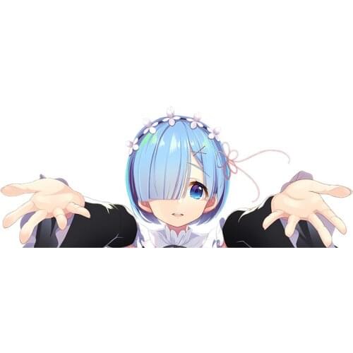 Personality Starting Life In Another World Rem Car Stickers Personality Waterproof Custom Printing Decal Apply To Car Window