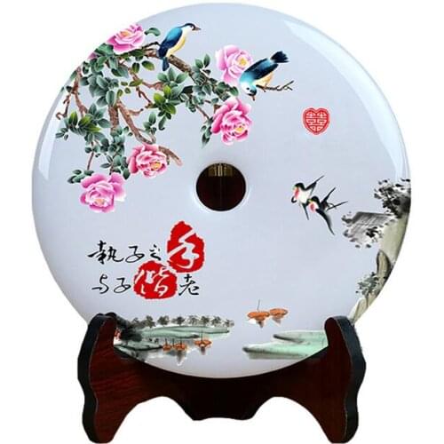 Wonderful Chinese White Jade Carving Animal Butterfly Flower Pingan Jade Bi Purple East