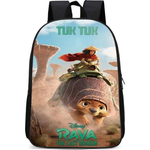 Raya and The Last Dragon Backpacks For Girls Boys Primary Children School Bags Schoolbags Kids Mochila Infantil Zip Kids Gifts