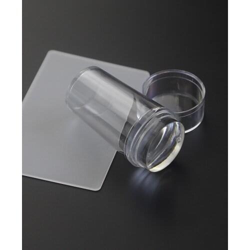 Nail Art Templates Pure Clear Jelly Silicone nail stamping plates Scraper with Stamping Gel Kit Nail Stamp Nail Art