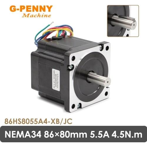NEMA34 Stepper Motor 86HS8055A4 5.5A 4.5N.m 4 Wires Hybird CNC Stepper motor For CNC machine 3D printer Stepper Motor