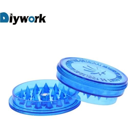 DIYWORK 1 Piece 3 Layer Smoking Accessories Round Shape Plastic Tobacco Grinder Herb Grinder Tobacco Spice Crusher