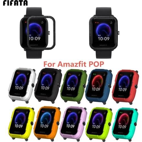 FIFATA PC Hard Watch Protector Shell For Xiaomi Huami Amazfit Bip/Bip U/POP Smart Watch Plastic Bumper Case For Amazfit Bip U