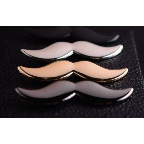 Gtglad 1 piece Mustache Shape Metal Tie Clip for Men High Quality Slim Skinny Clip for Ties New Designer Wedding Small