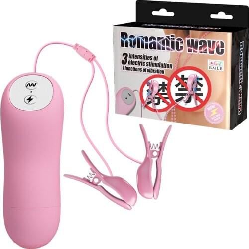 Sexy Vibration Electric Shock Nipple Clip 014648 7 Frequency Vibration 3 Frequency Electric Shock Adult Massager