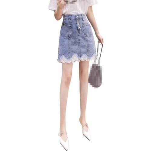 ZB5087 Spring Summer 2021 new women fashion Temperament beautiful high waist denim skirt cheap wholesale