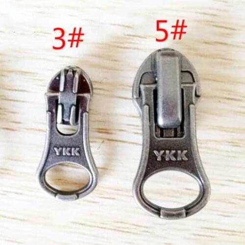 10 PCS/LOT YKK METAL SLIDER FOR NYLON COIL WATERPROOF ZIPPER Replacement REPAIR FIX SEWING ACCESSORIES