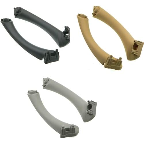2pcs Car Interior Handle Bracket Inner Door Armrest Panel Pull Trim Cover For BMW 3 Series E90 2005-2012