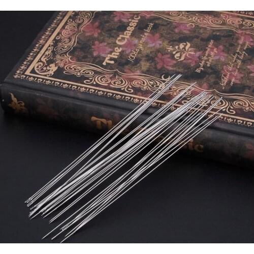 30pcs Beading Needles Threading String Cord Jewelry Craft Making Tool 0.6 x 120mm Drop Ship