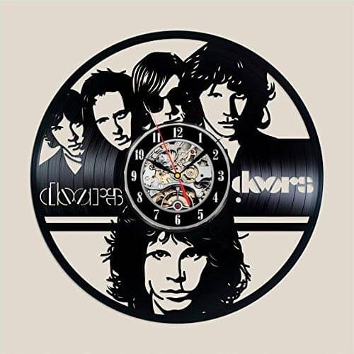 3D KISS Rock Band Hollow Record Clock Personalized Design LED Lighting Creative & Antique Vinyl Record Wall Clock