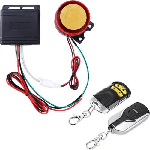 12V Car Siren Security Alarm System Remote Control Anti-theft Motorcycle Bike Waterproof Auto Car Parts Remote Start Kit for Car