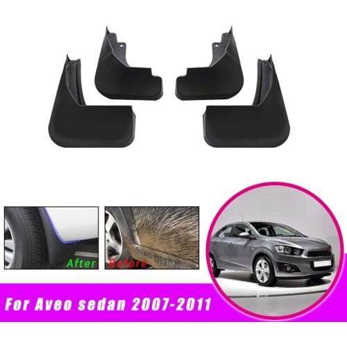 Car Mud Guards For Chevrole Aveo Sedan T250 2007-2011 Front Rear Splash Guards Over Fender Kit Car Styling Fender Accessories