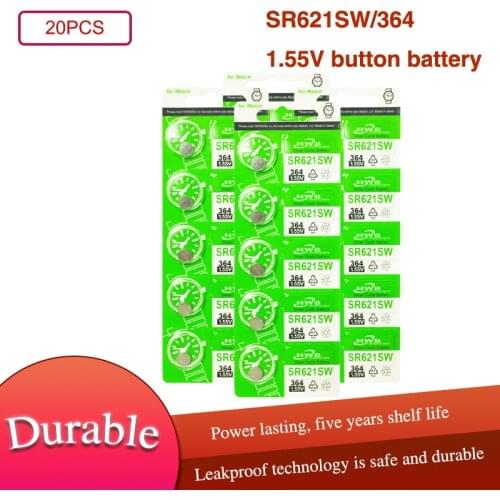20Pc Maxell 621 Watch Battery AG1 LR621 sr621sw 364A 1.5V LR60 Silver Oxide Button Cell Battery For Watch Electronic Calculator
