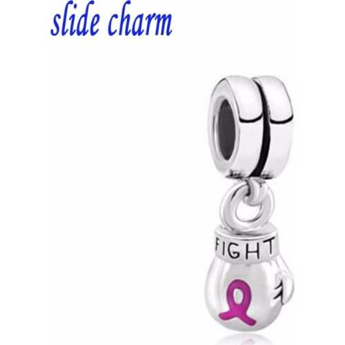 Slide charm Free shipping New European boxing glove pendant fashion charm beads fit Pandora bracelet