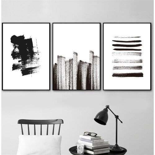 Black And White Abstract Wall Art Canvas Print Painting Poster And Prints Aesthetic Living Room Home Decor Minimalist Art
