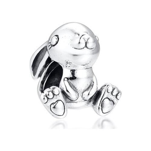 CKK 2020 Spring Nini the Rabbit Charms 925 Original Fit Pandora Bracelet Sterling Silver Charm Beads for Jewelry Making